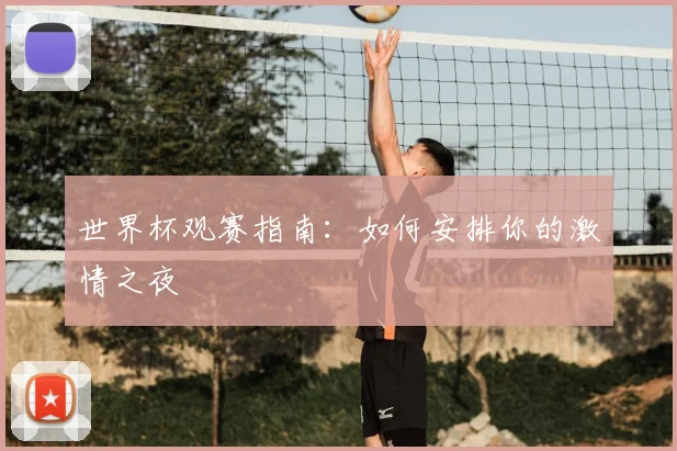 世界杯观赛指南:如何安排你的激情之夜